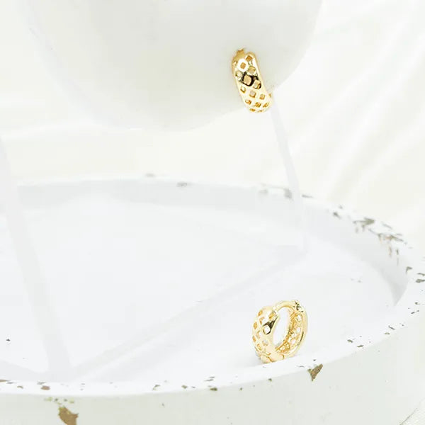 Par de candongas mini textura