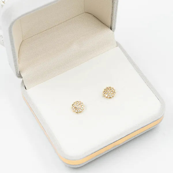 Par de topos mini círculo Zircones