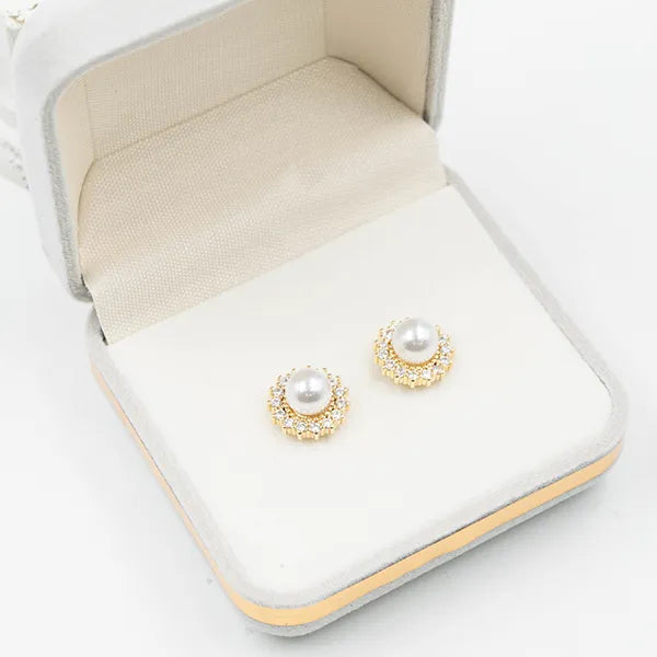 Par de topos Círculo con perla