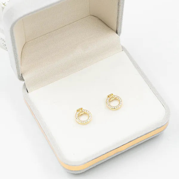 Par de topos circulo with zircons