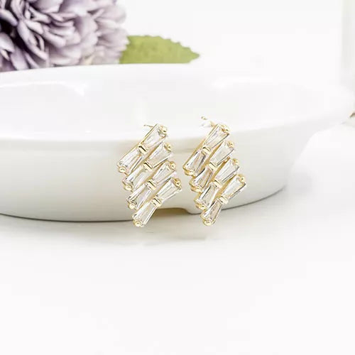 Par de topos bow crystal