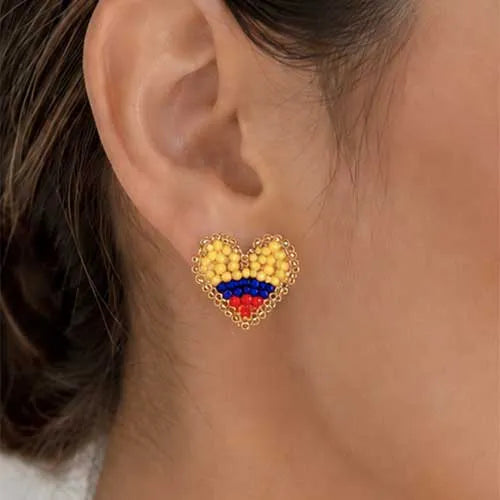 Par de topos conmemorativo de Colombia en mostacilla