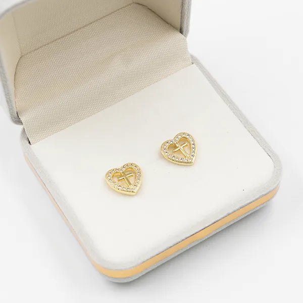 Par de topos corazon y cruz