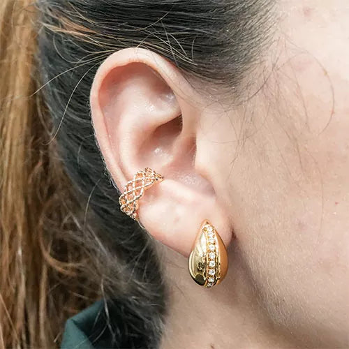 Par de topos crested drops