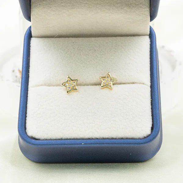 Par de topos estrella zircones ref 2