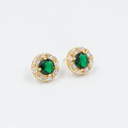 Par de topos large crystal zircon