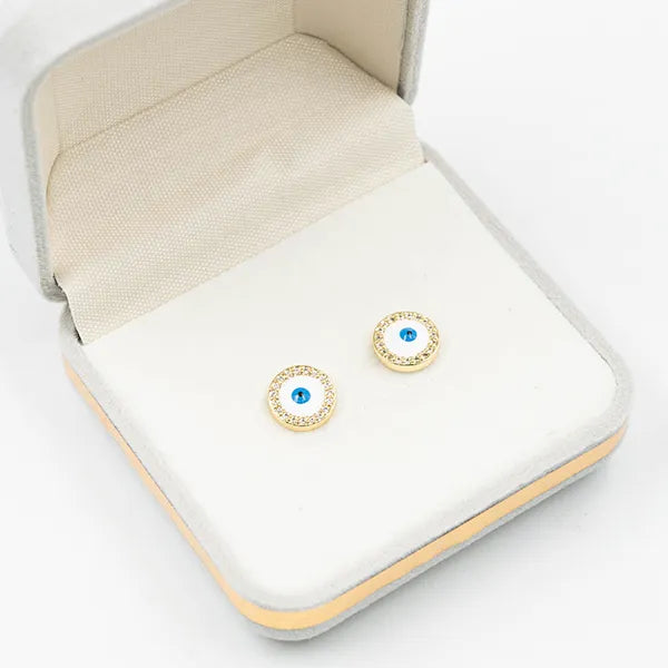 Par de topos ojo turco redondo