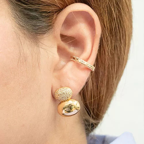 Par de topos smooth double oval with zircon