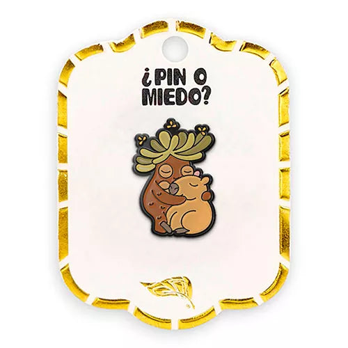 Pin metálico Frailejón y Capibara