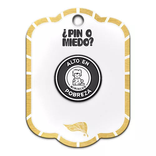 Pin metálico alto en pobreza