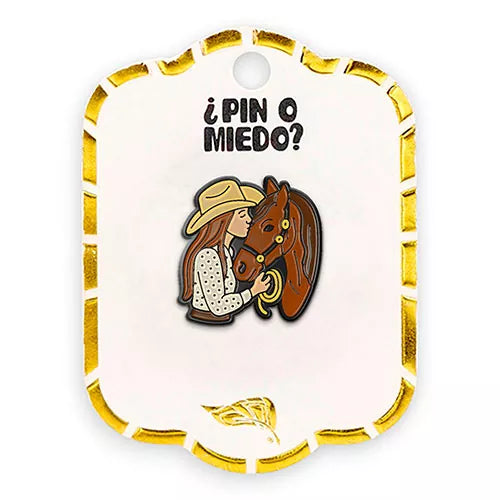 Pin metálico amor equino