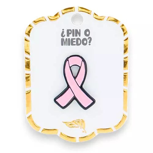 Pin metálico apoyo lucha contra el cáncer