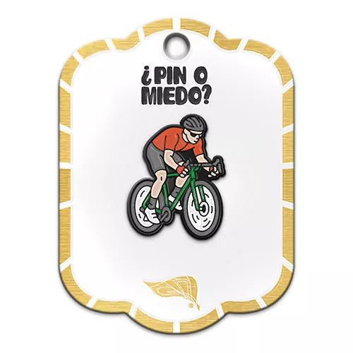 Pin metálico ciclista