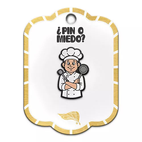 Pin metálico cocinero