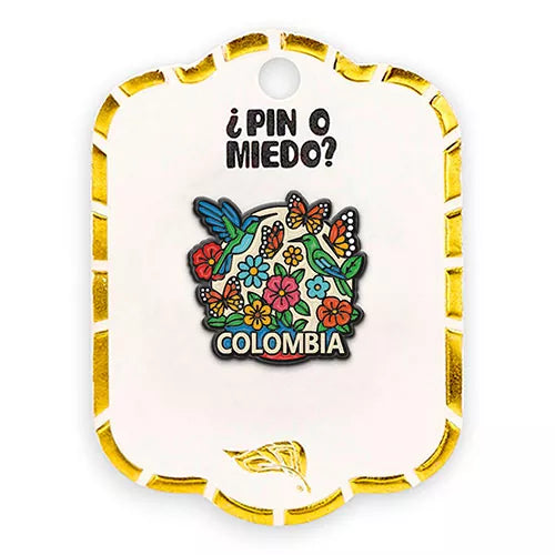 Pin metálico flora colombiana