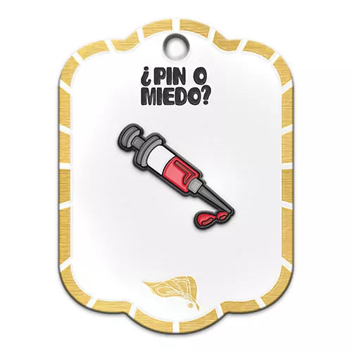 Pin metálico jeringa