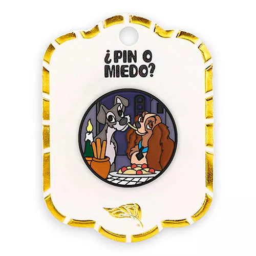 Pin metálico la dama y el vagabundo