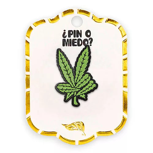Pin metálico leaf weed