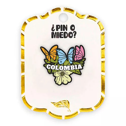 Pin metálico mariposas Colombia