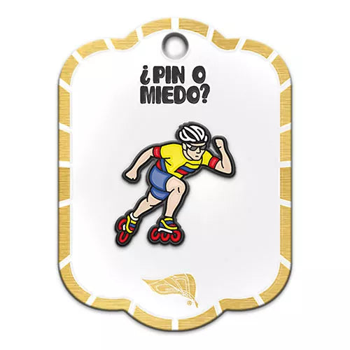 Pin metálico patinador