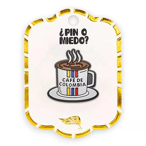 Pin metálico taza de café Colombiano