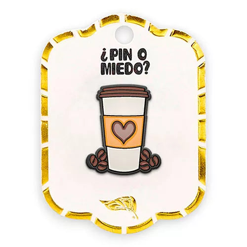 Pin metálico vaso de café