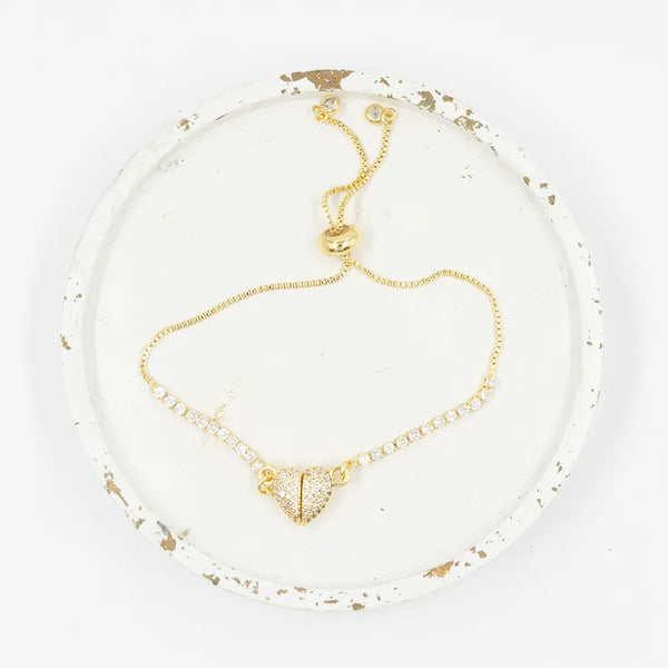 Pulsera corazón con zircones