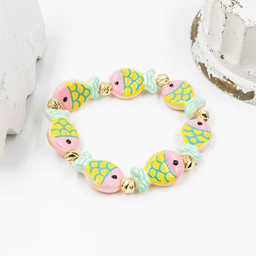 Pulsera en acrílico fish carnival