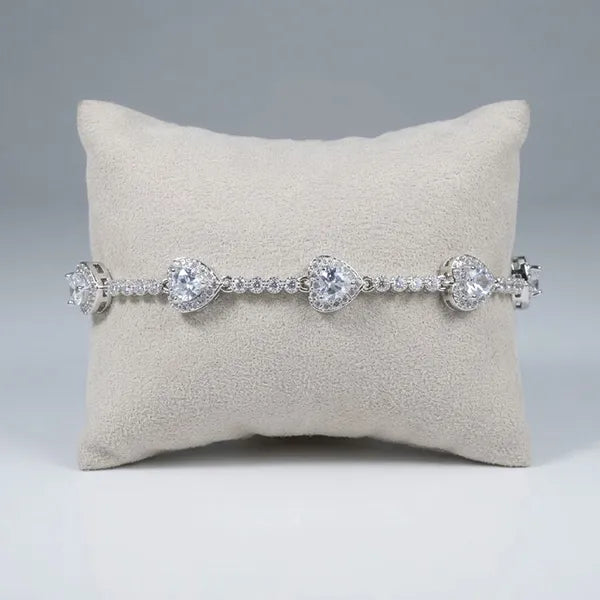 Pulsera en corazón zircon