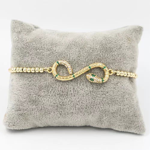 Pulsera en rodio Snake in infinity