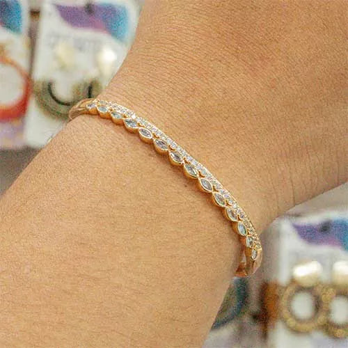 Pulsera en rodio Turkish eye pattern