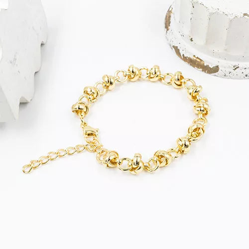 Pulsera en rodio intertwined circles