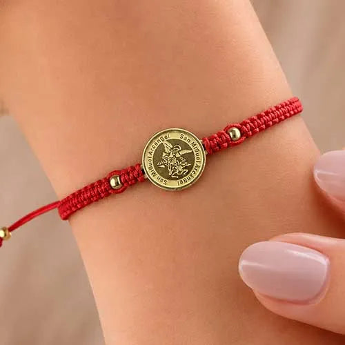 Pulsera tejida San Miguel Arcangel