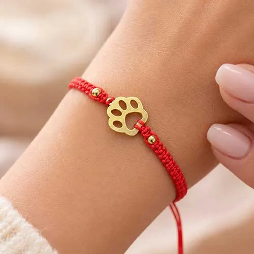 Pulsera tejida little cat paw print