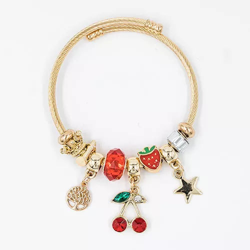 Pulsera tipo pandora dorada ref 35