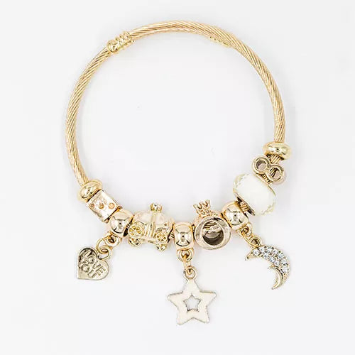 Pulsera tipo pandora dorada ref 37