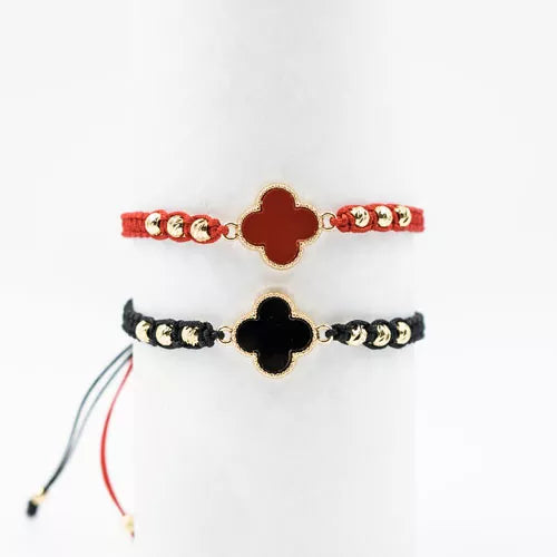 Pulsera woven clover