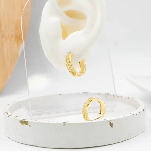 Par de candongas granulated